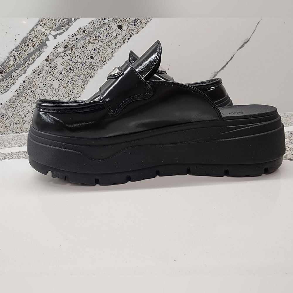 2025 Nike Air Jordan Loafer Mule in Black Spazzolato Leather | Size 9 - Picture 5 of 11
